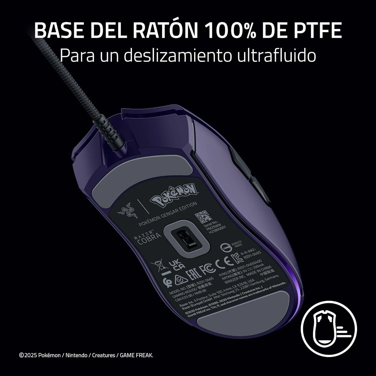 Rato Gaming Razer Cobra Pokémon Gengar Edição Limitada 8500 DPI RGB Chroma - Imagem 9