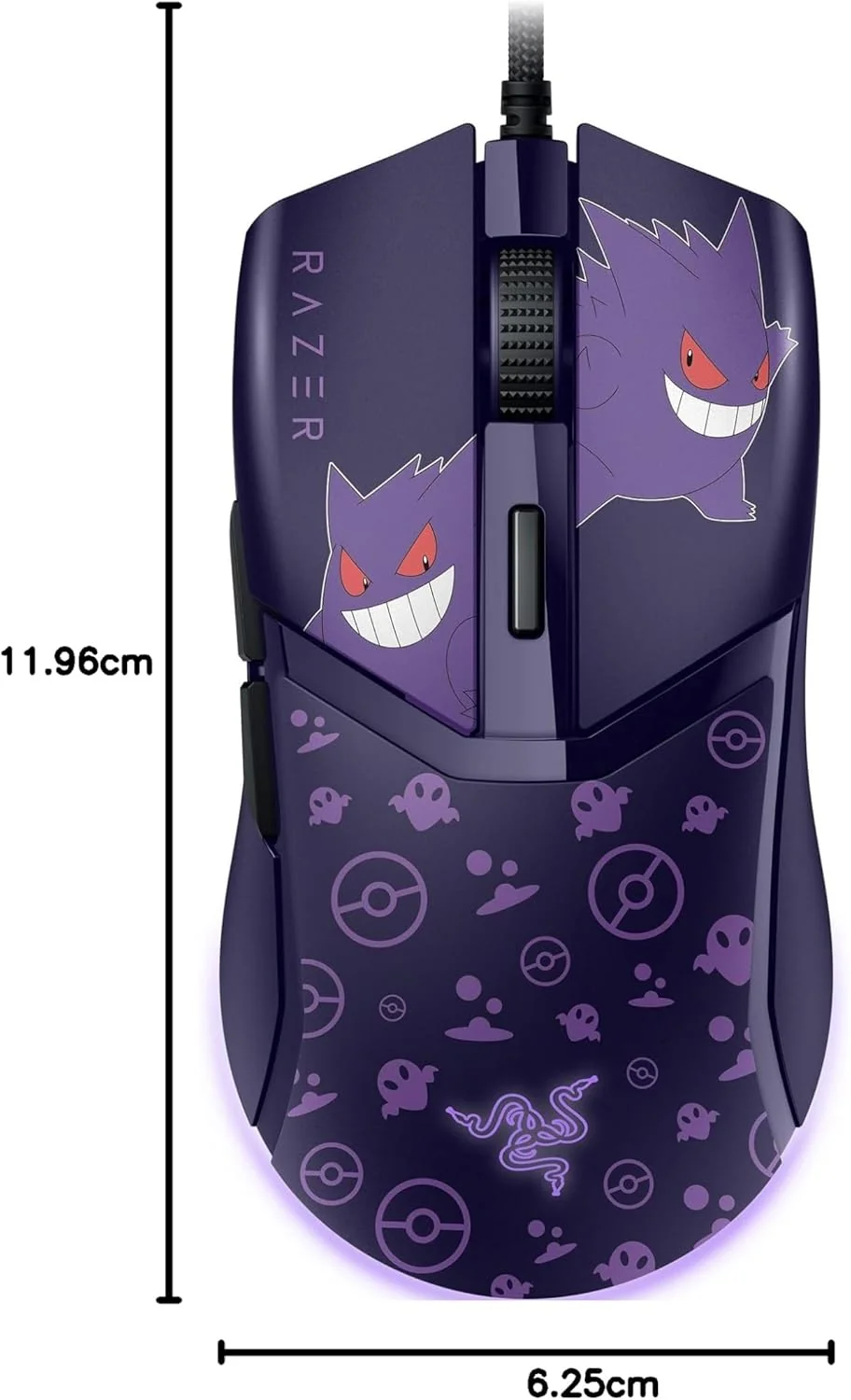 Rato Gaming Razer Cobra Pokémon Gengar Edição Limitada 8500 DPI RGB Chroma - Imagem 11