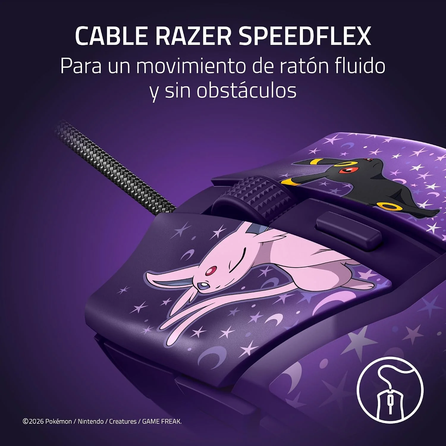 Rato Gaming Razer Cobra Edição Especial Pokémon Espeon/Umbreon — RGB, 8500 DPI - Imagem 6