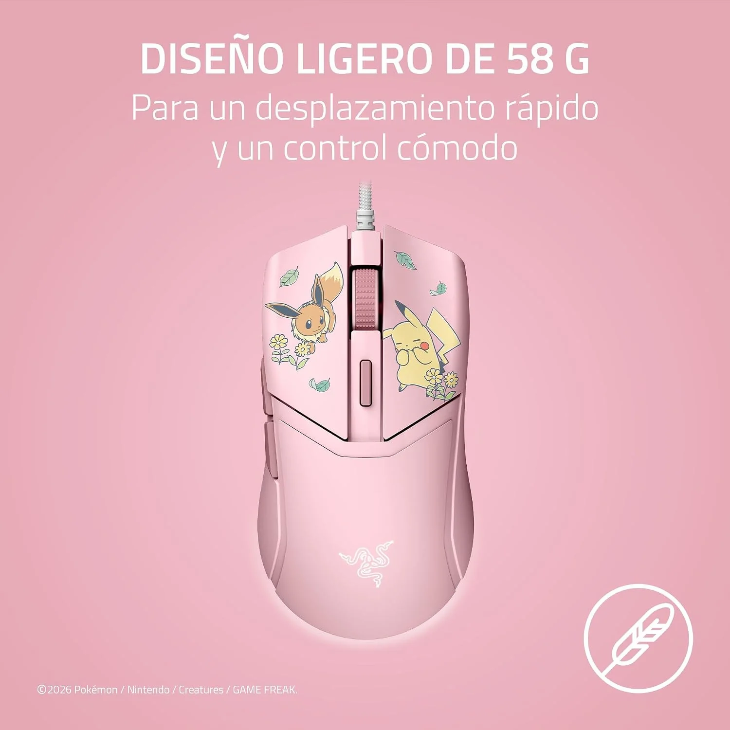 Rato Gaming Razer Cobra Edição Pokémon Pikachu e Eevee - Imagem 2