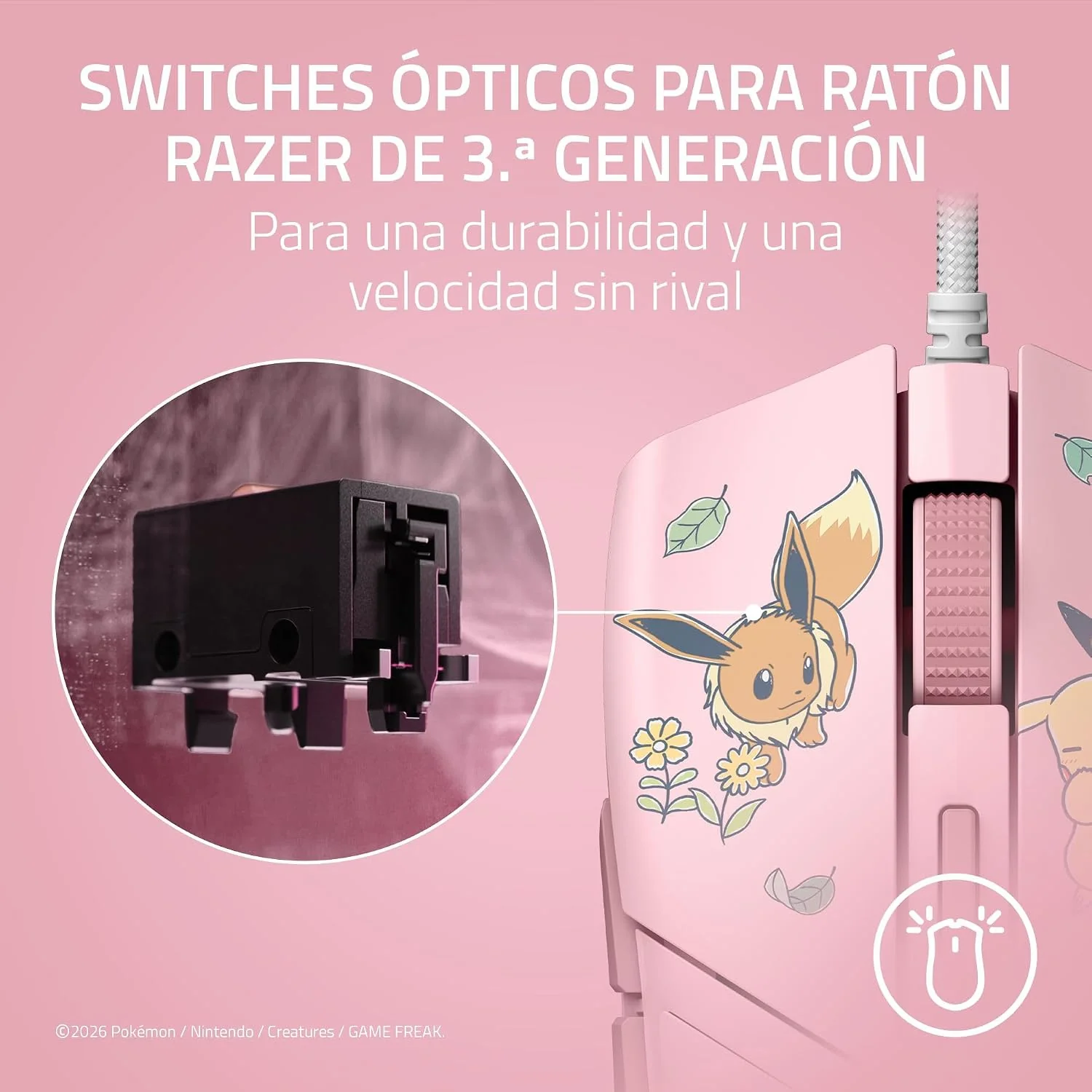 Rato Gaming Razer Cobra Edição Pokémon Pikachu e Eevee - Imagem 3