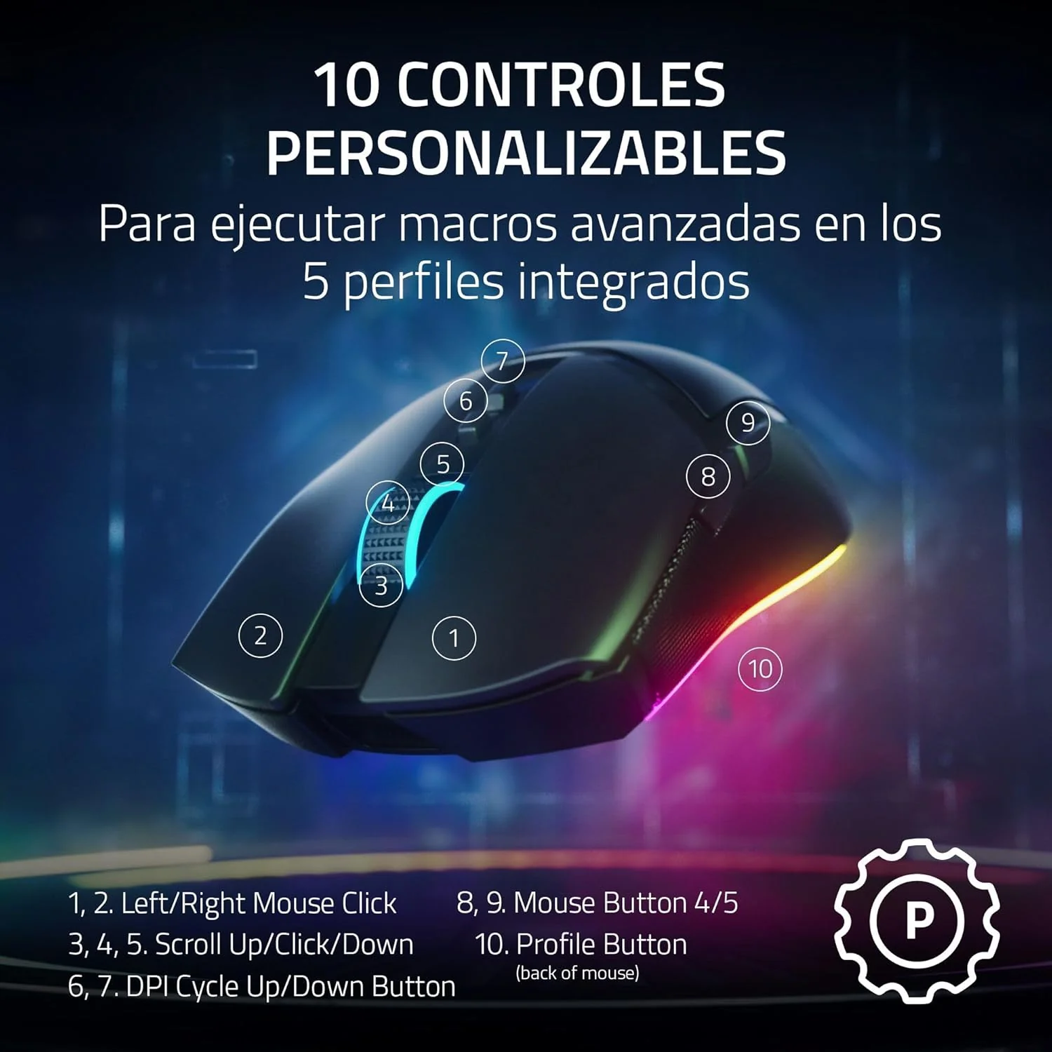 Rato Gaming Razer Cobra Pro — Sensor Óptico 30000 DPI, RGB, Sem Fios e Com Fio - Imagem 5