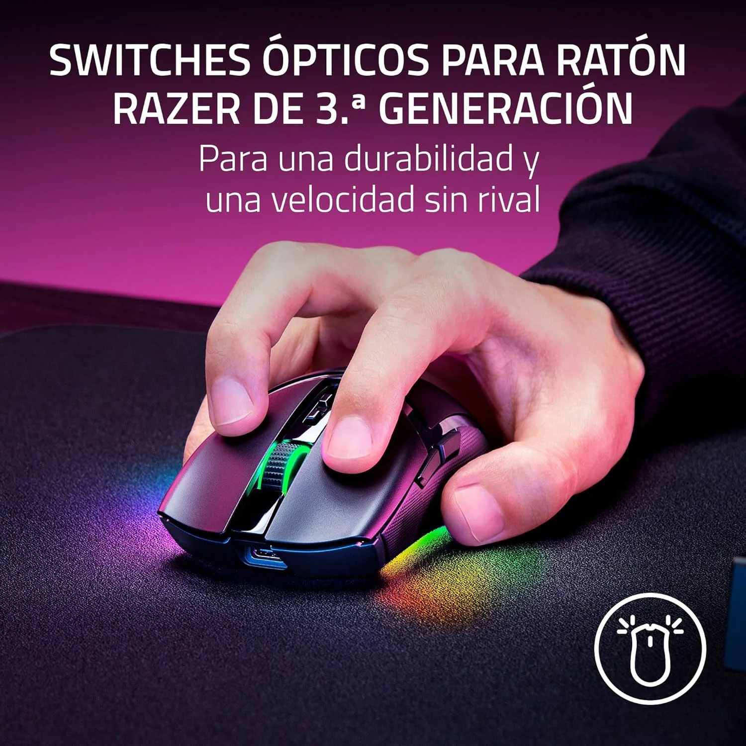 Rato Gaming Razer Cobra Pro — Sensor Óptico 30000 DPI, RGB, Sem Fios e Com Fio - Imagem 9