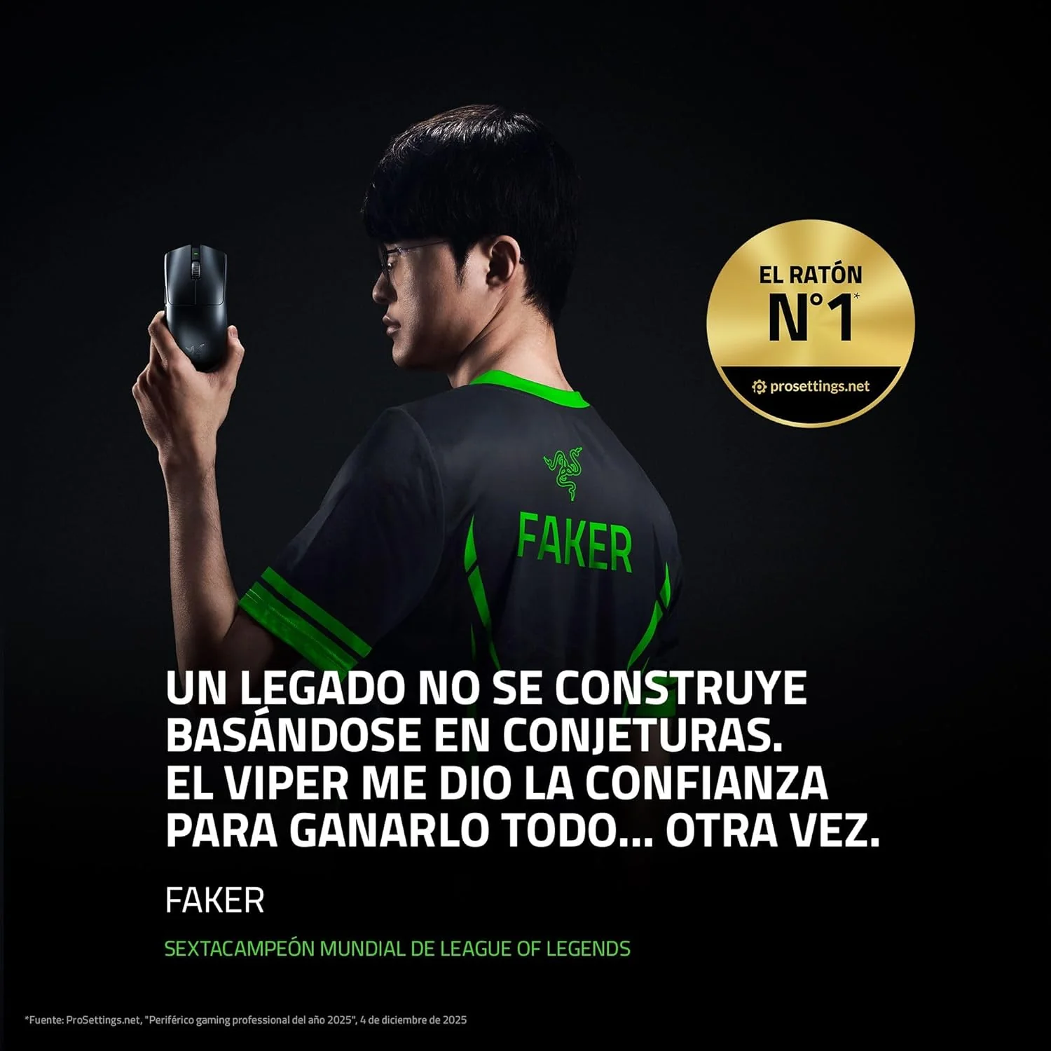 Rato gaming sem fios Razer Viper V3 Pro preto ultraleve para esports - Imagem 3
