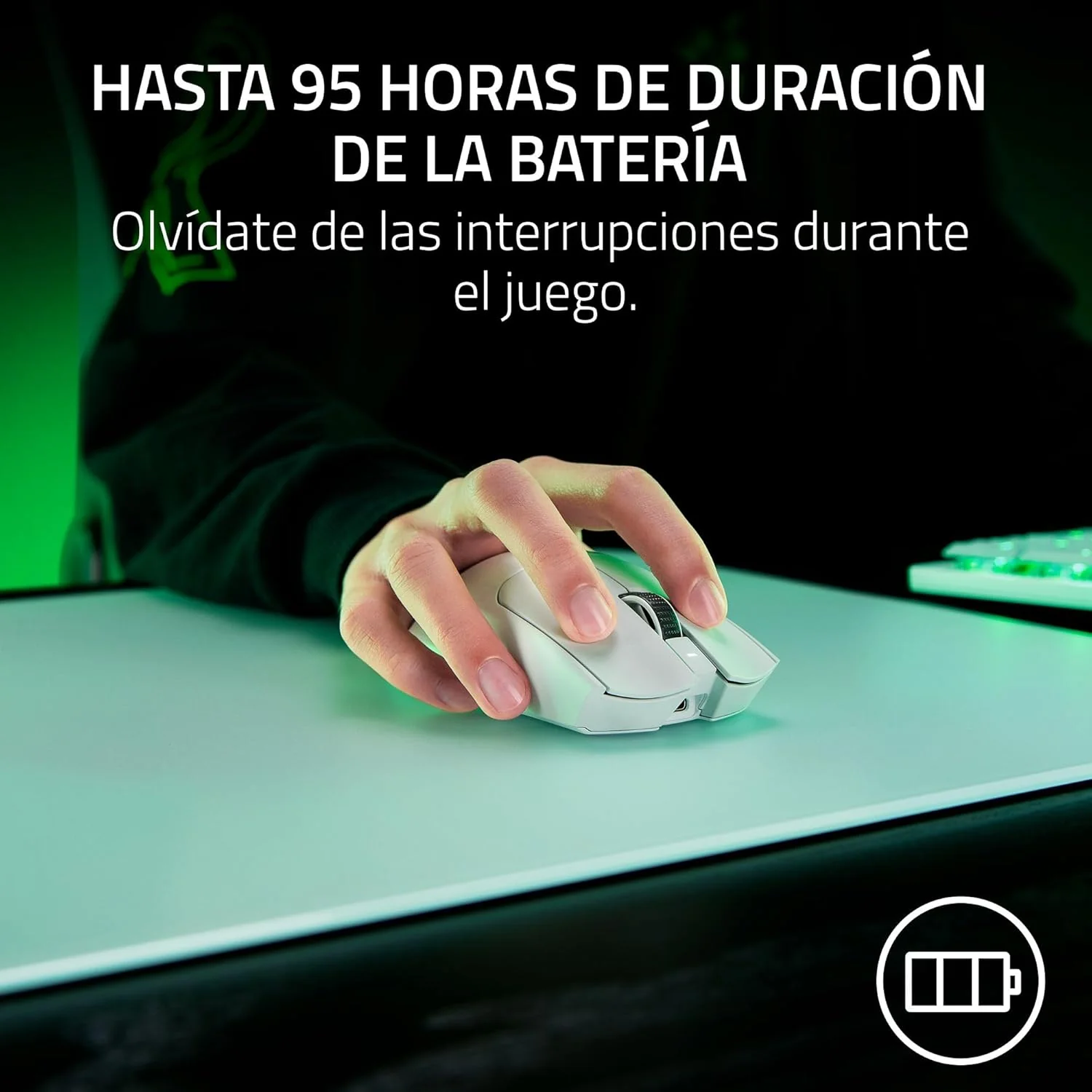 Rato Gaming Sem Fios Razer Viper V3 Pro Branco 35000 DPI 8000 Hz - Imagem 9