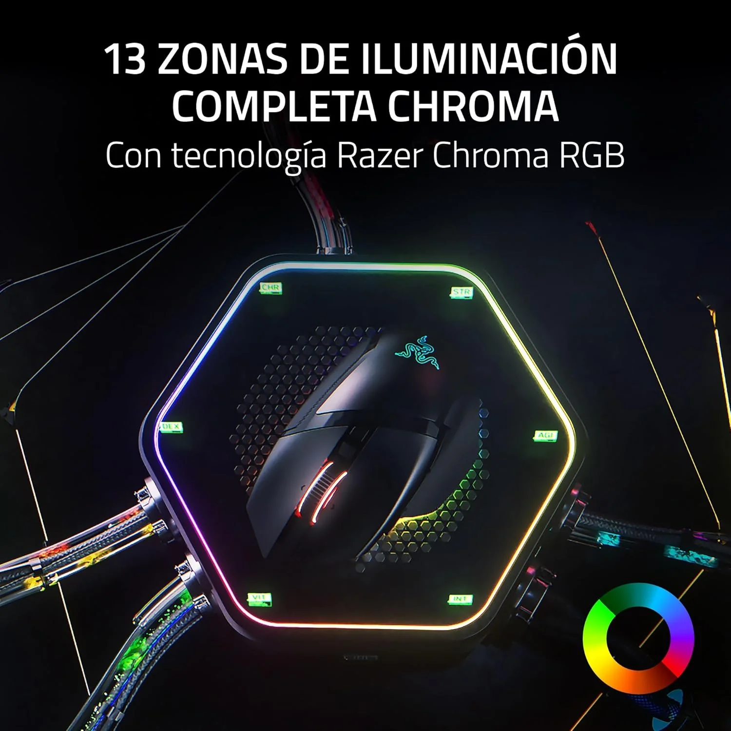 Rato gaming sem fios Razer Basilisk V3 Pro 35K Focus Pro Bluetooth USB preto - Imagem 9