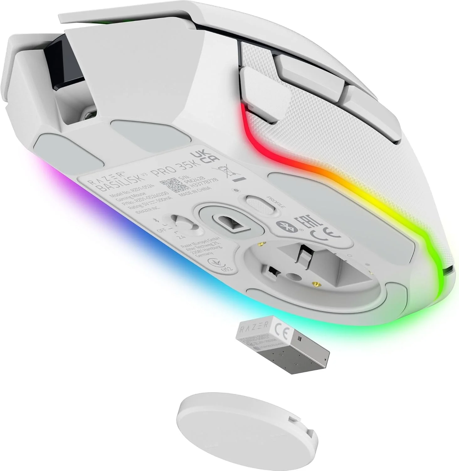 Rato Gaming Razer Basilisk V3 Pro 35K Branco Sem Fios - Imagem 11