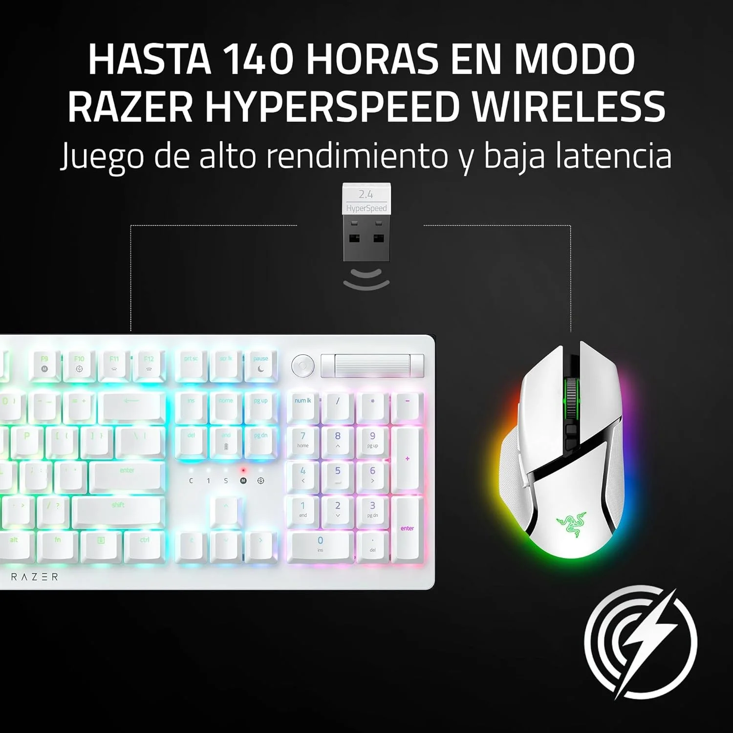 Rato Gaming Razer Basilisk V3 Pro 35K Branco Sem Fios - Imagem 6