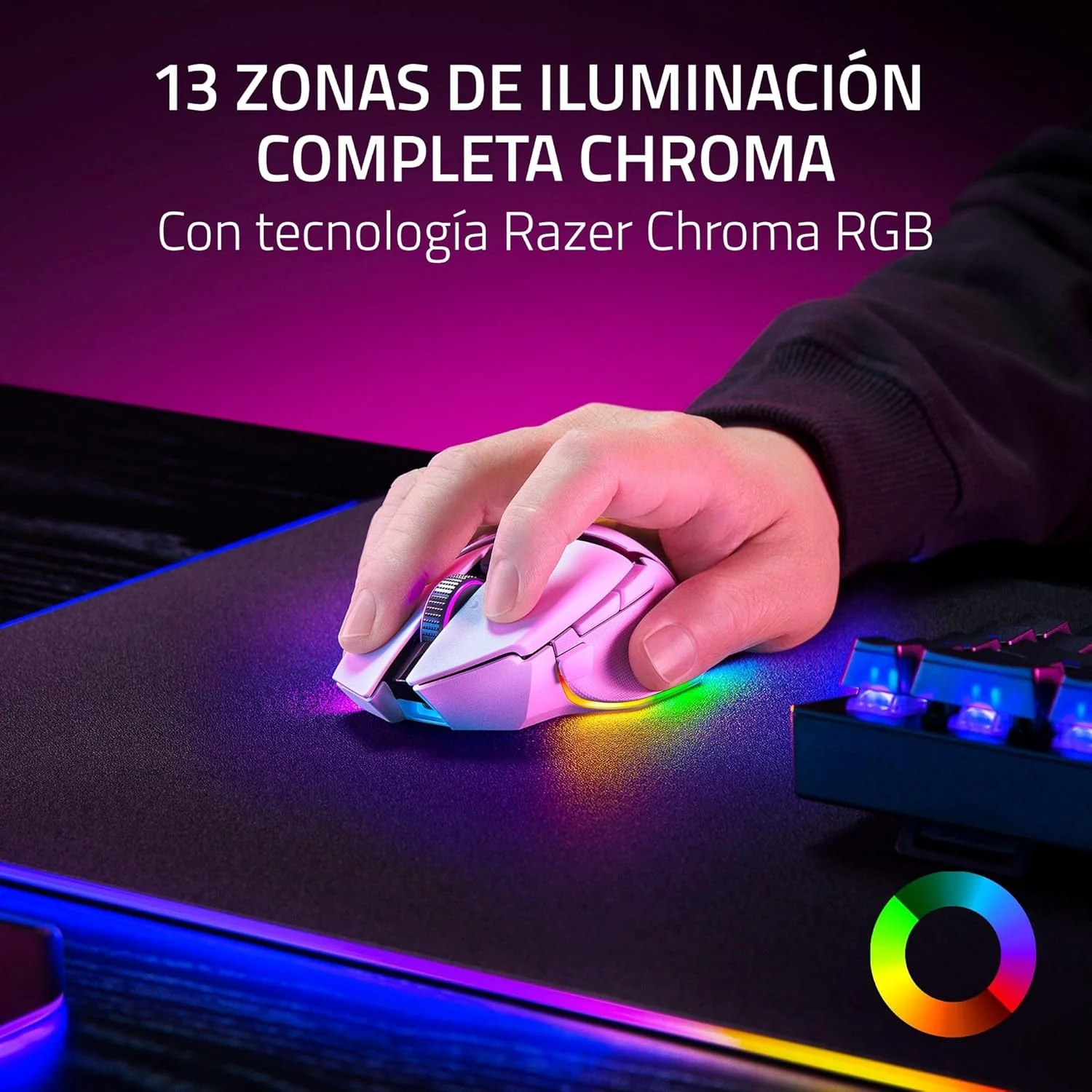 Rato Gaming Razer Basilisk V3 Pro 35K Branco Sem Fios - Imagem 8