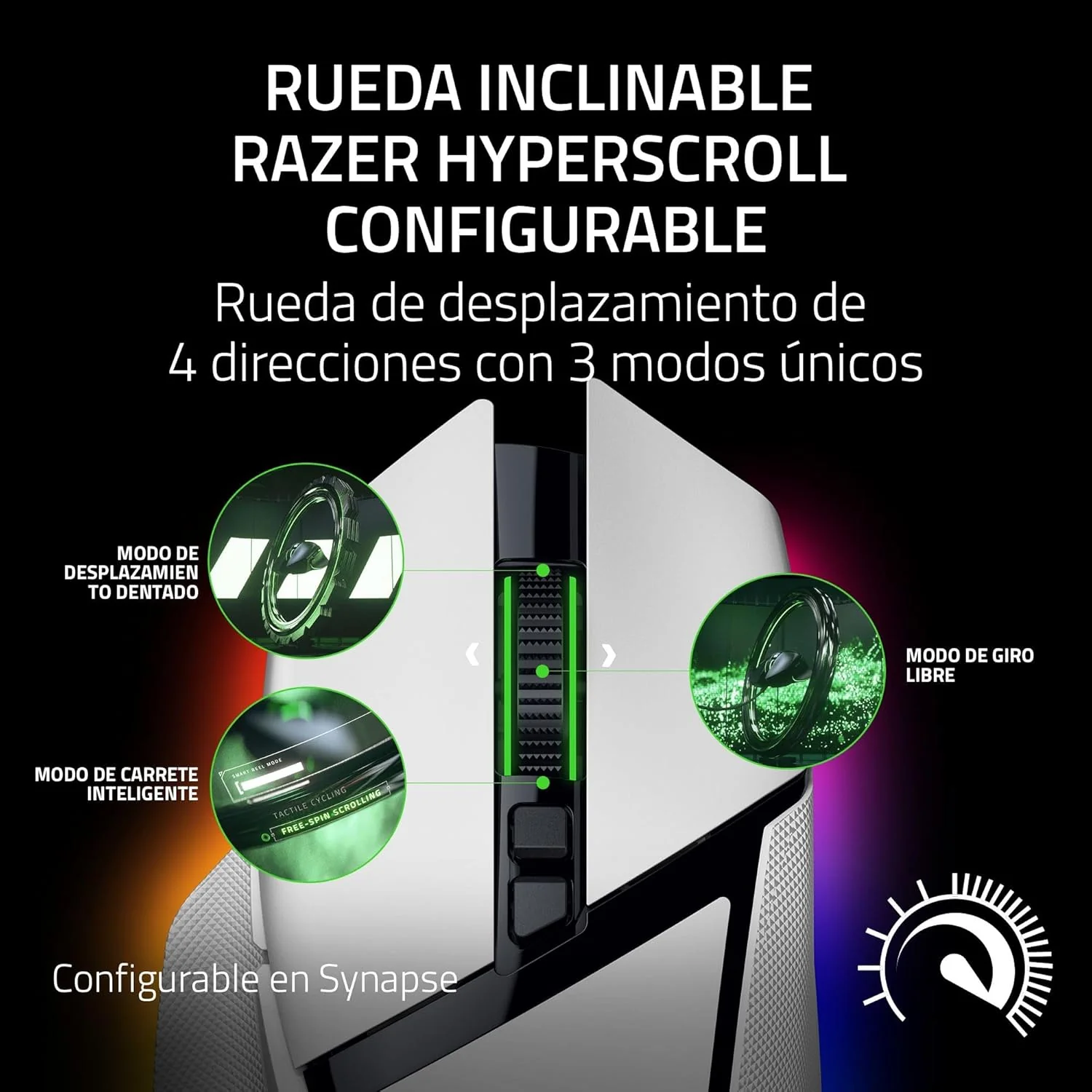 Rato Gaming Razer Basilisk V3 Pro 35K Branco Sem Fios - Imagem 3