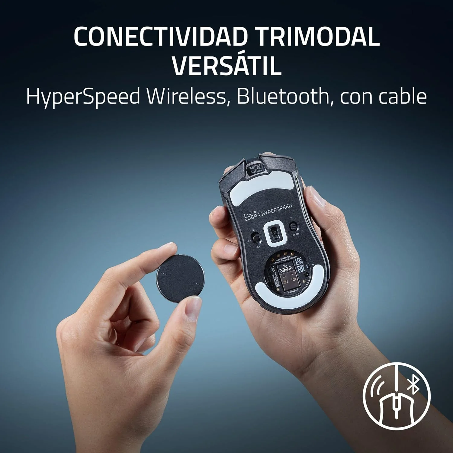 Rato Gaming Razer Cobra HyperSpeed Wireless 2.4GHz Bluetooth Optical 8500 DPI Programável RGB Chroma - Imagem 9