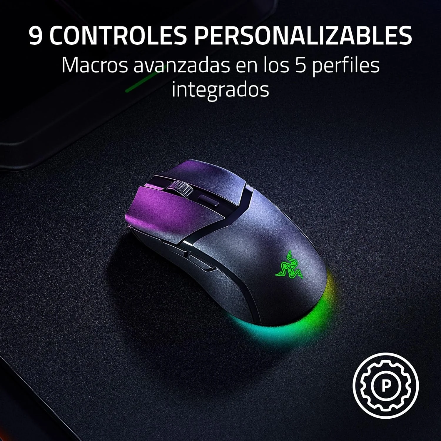 Rato Gaming Razer Cobra HyperSpeed Wireless 2.4GHz Bluetooth Optical 8500 DPI Programável RGB Chroma - Imagem 4