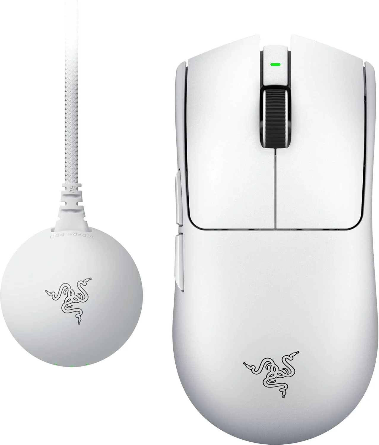 Rato Gaming Razer Viper V4 Pro Branco Wireless 50K DPI 49g Sensor Óptico HyperSpeed