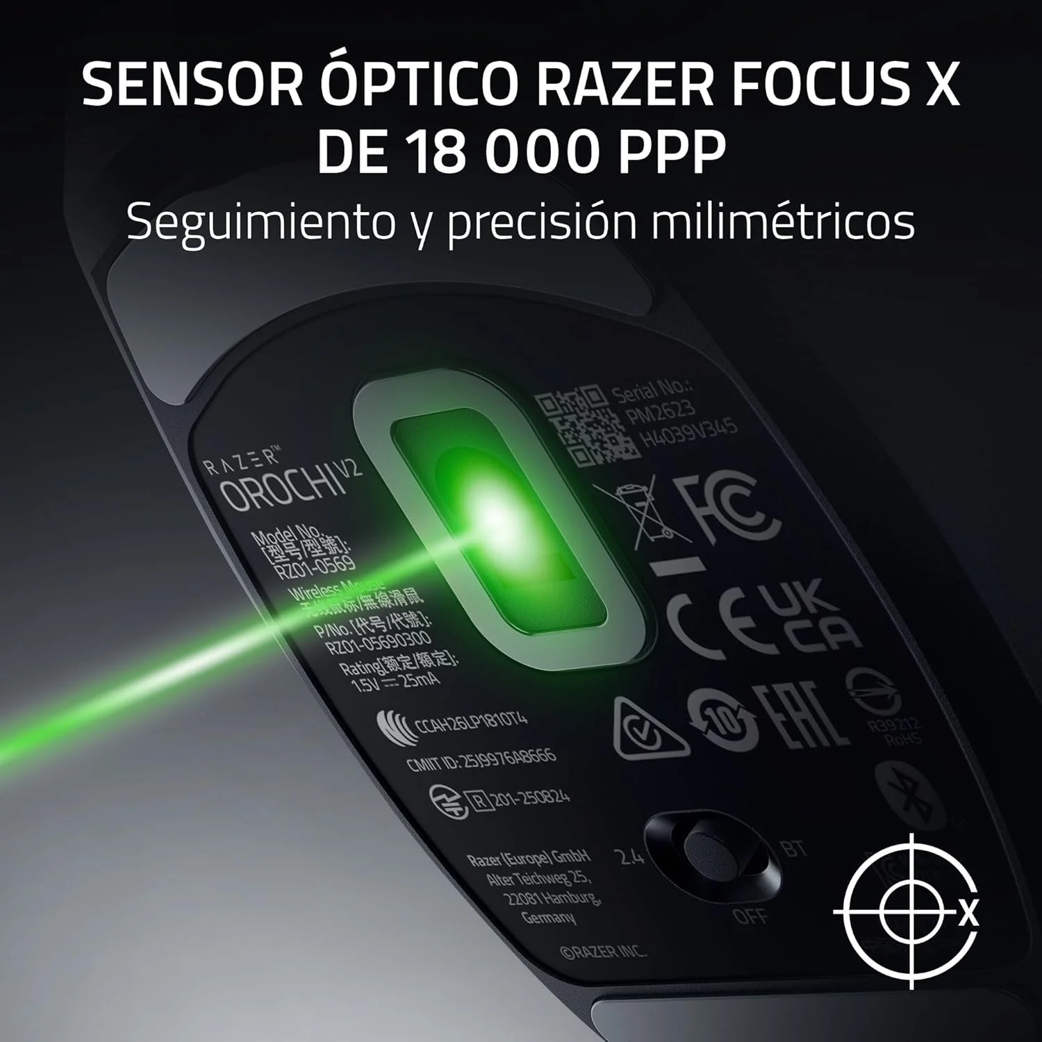 Rato Gaming Sem Fios Razer Orochi V2 (2026) Preto Portátil Bluetooth - Imagem 6