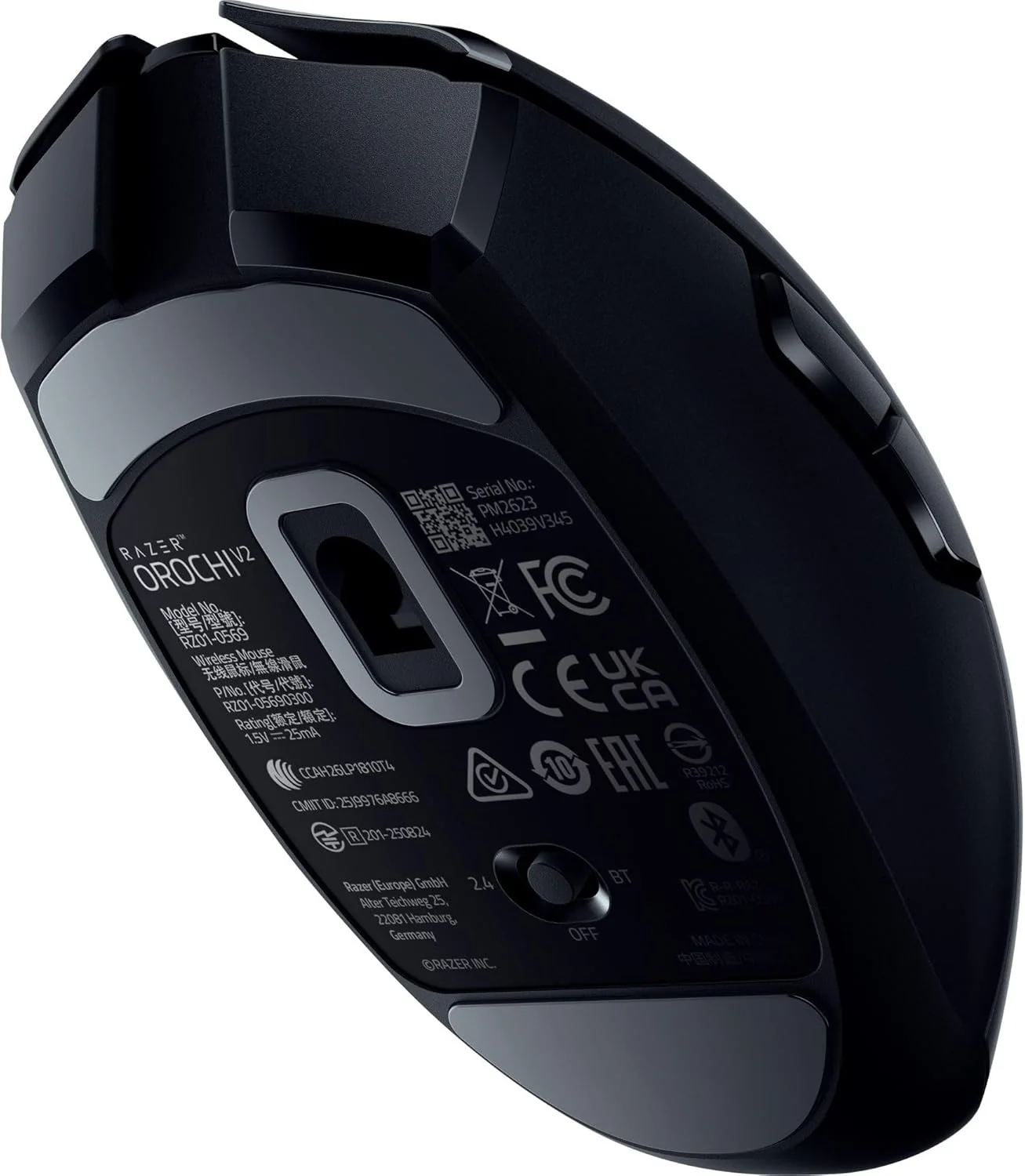 Rato Gaming Sem Fios Razer Orochi V2 (2026) Preto Portátil Bluetooth - Imagem 11