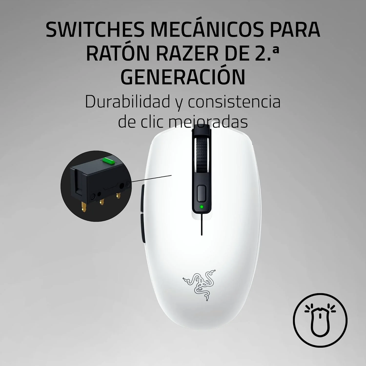 Rato Gaming Razer Orochi V2 (2026) Sem Fios – Branco - Imagem 5