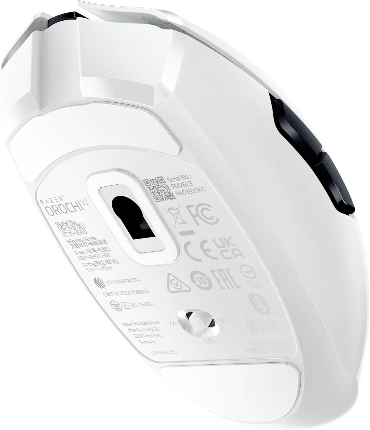 Rato Gaming Razer Orochi V2 (2026) Sem Fios – Branco - Imagem 11