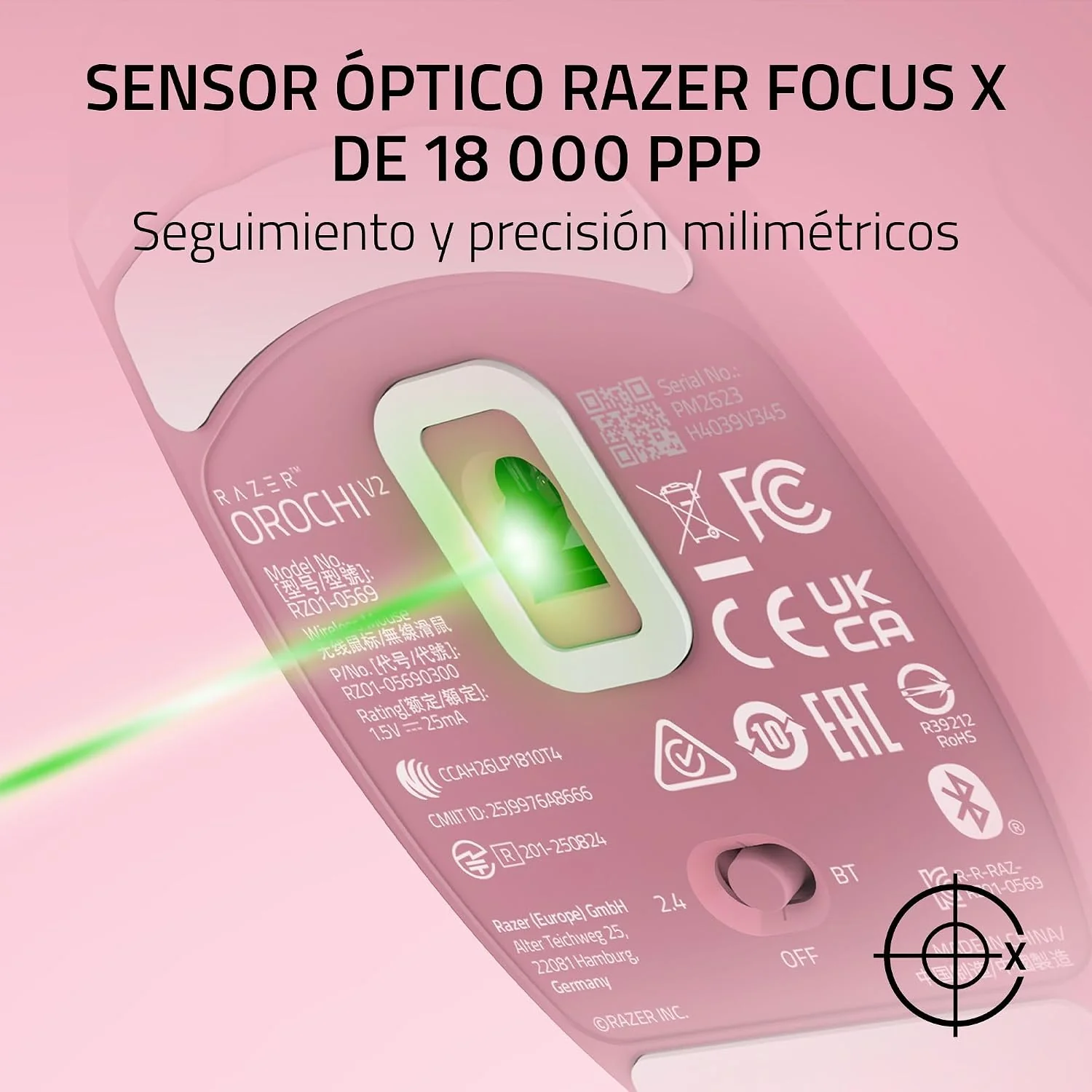 Rato Gaming Sem Fios Razer Orochi V2 (2026) Quartz Rosa - Imagem 6