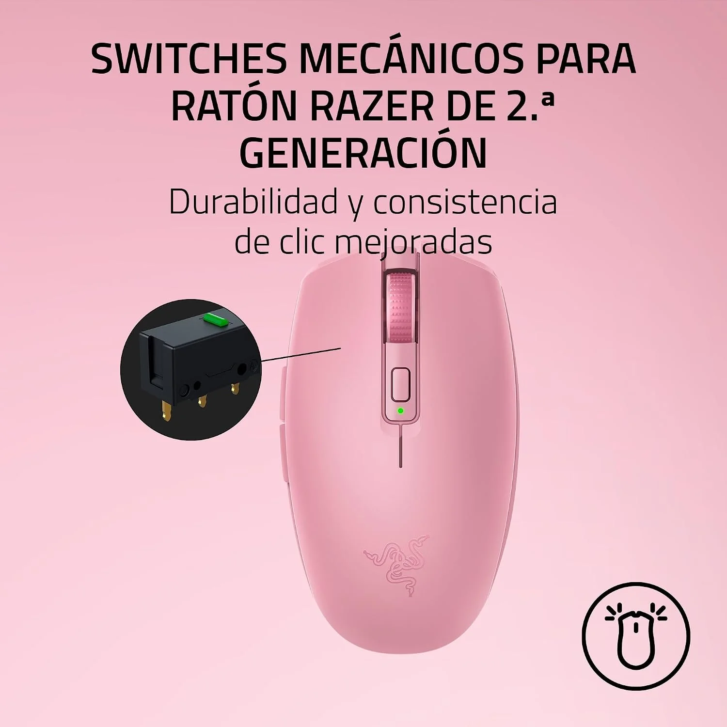 Rato Gaming Sem Fios Razer Orochi V2 (2026) Quartz Rosa - Imagem 5