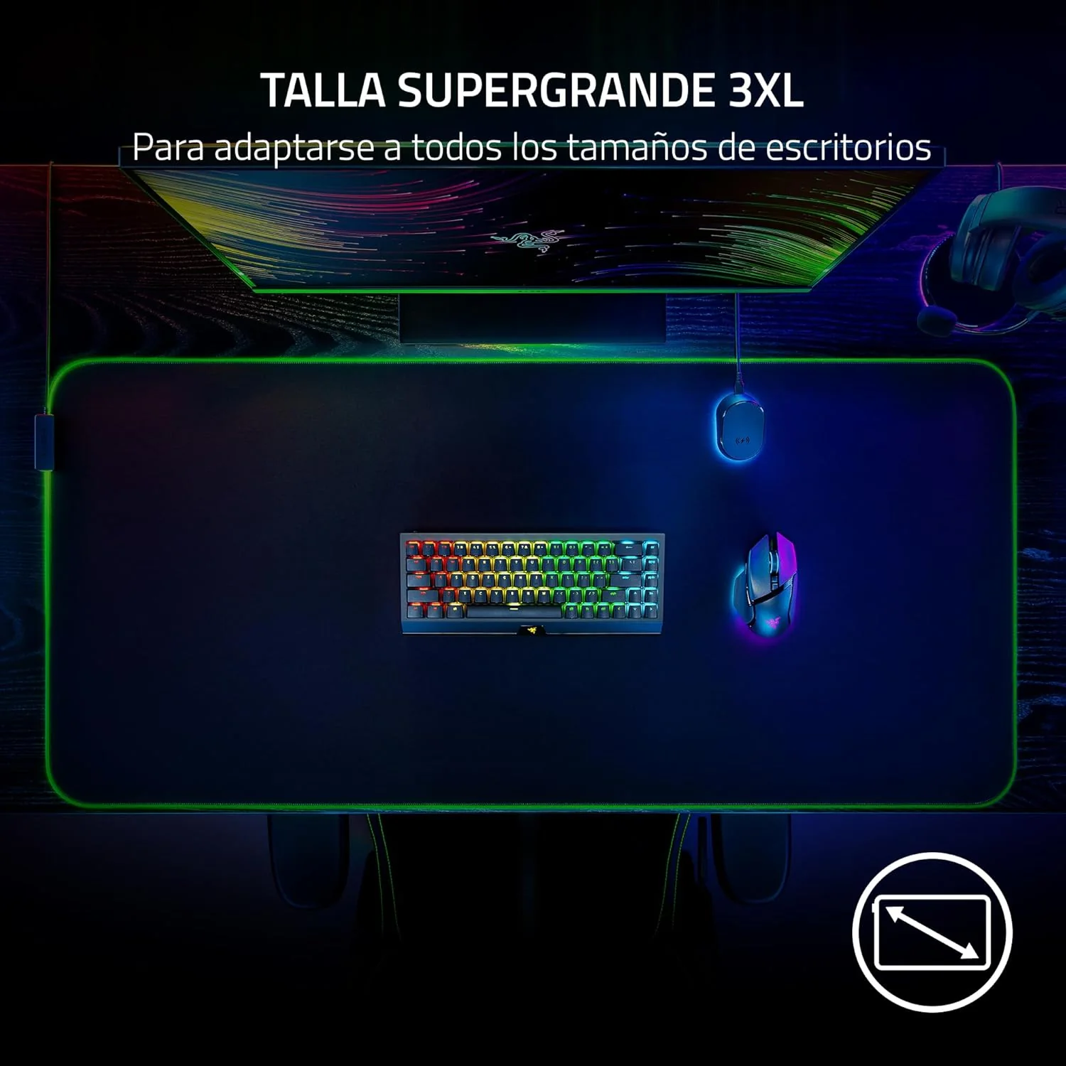 Tapete de Rato Razer Goliathus Chroma 3XL com Iluminação RGB - Imagem 3