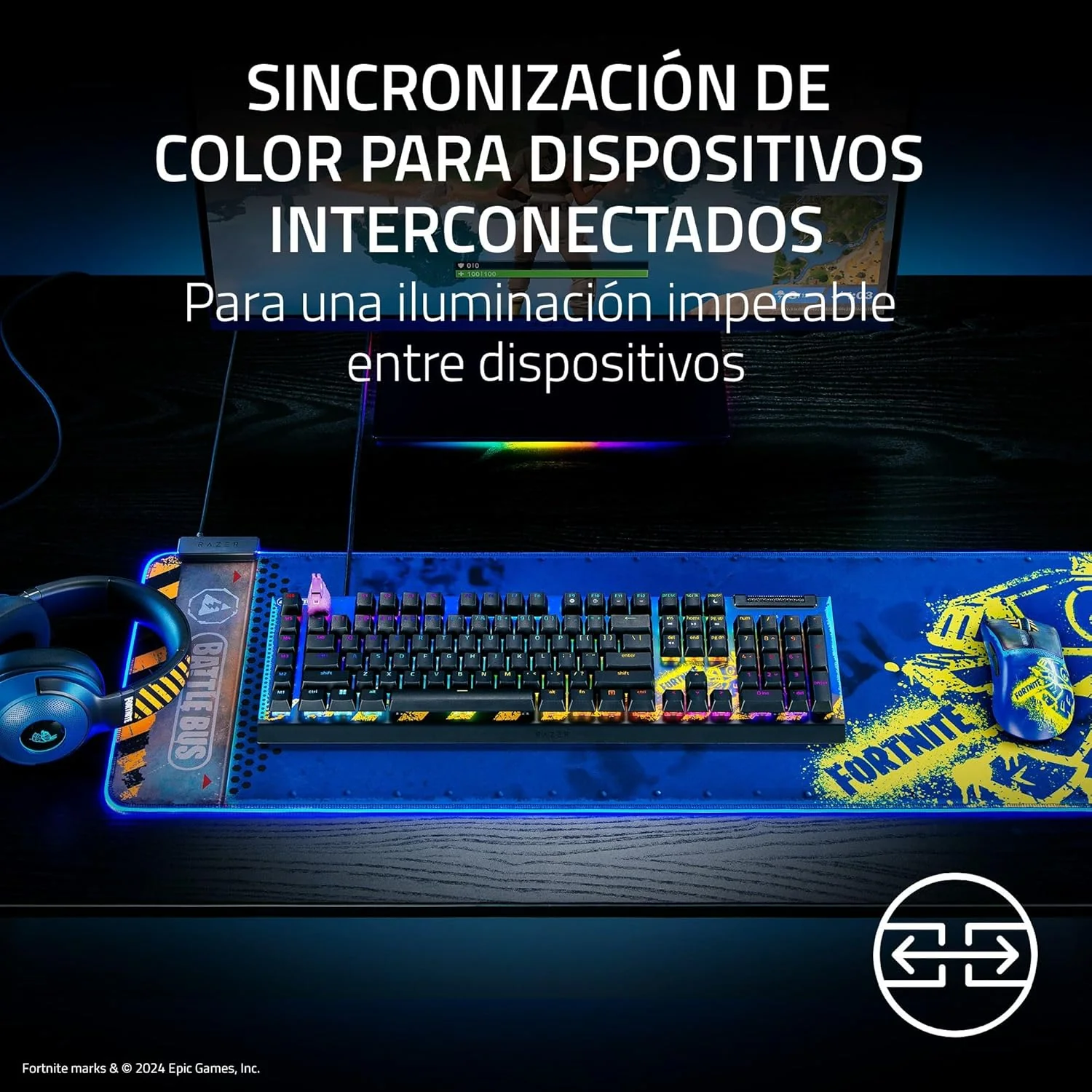 Tapete de Rato Razer Goliathus Extended Chroma Fortnite Edition RGB Grande - Imagem 7