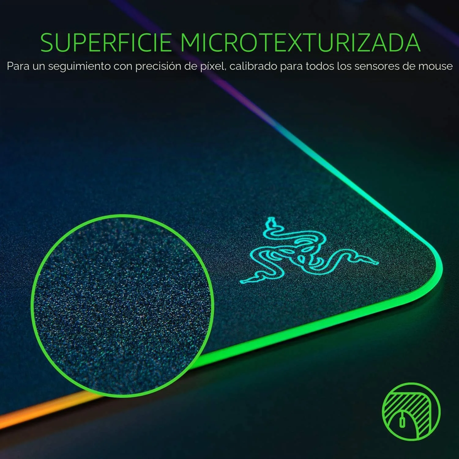 Tapete de Rato Gaming com LED Razer Firefly V2 — RGB Chroma, Superfície Dura, USB - Imagem 5