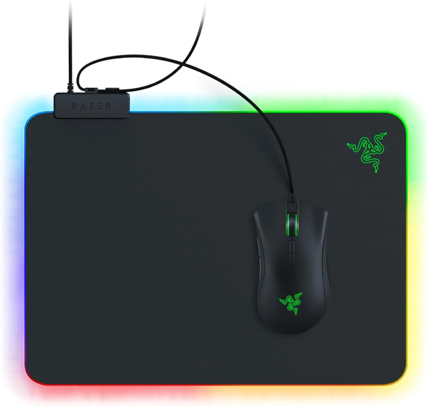 Tapete de Rato Gaming com LED Razer Firefly V2 — RGB Chroma, Superfície Dura, USB - Imagem 2