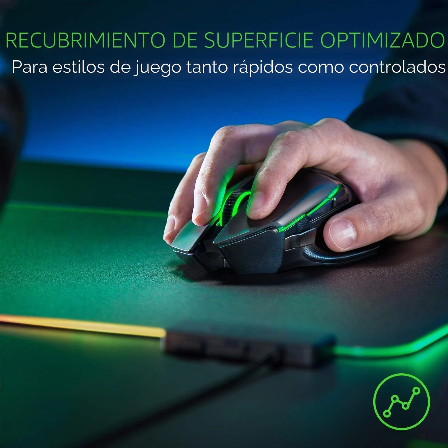 Tapete de Rato Gaming com LED Razer Firefly V2 — RGB Chroma, Superfície Dura, USB - Imagem 8