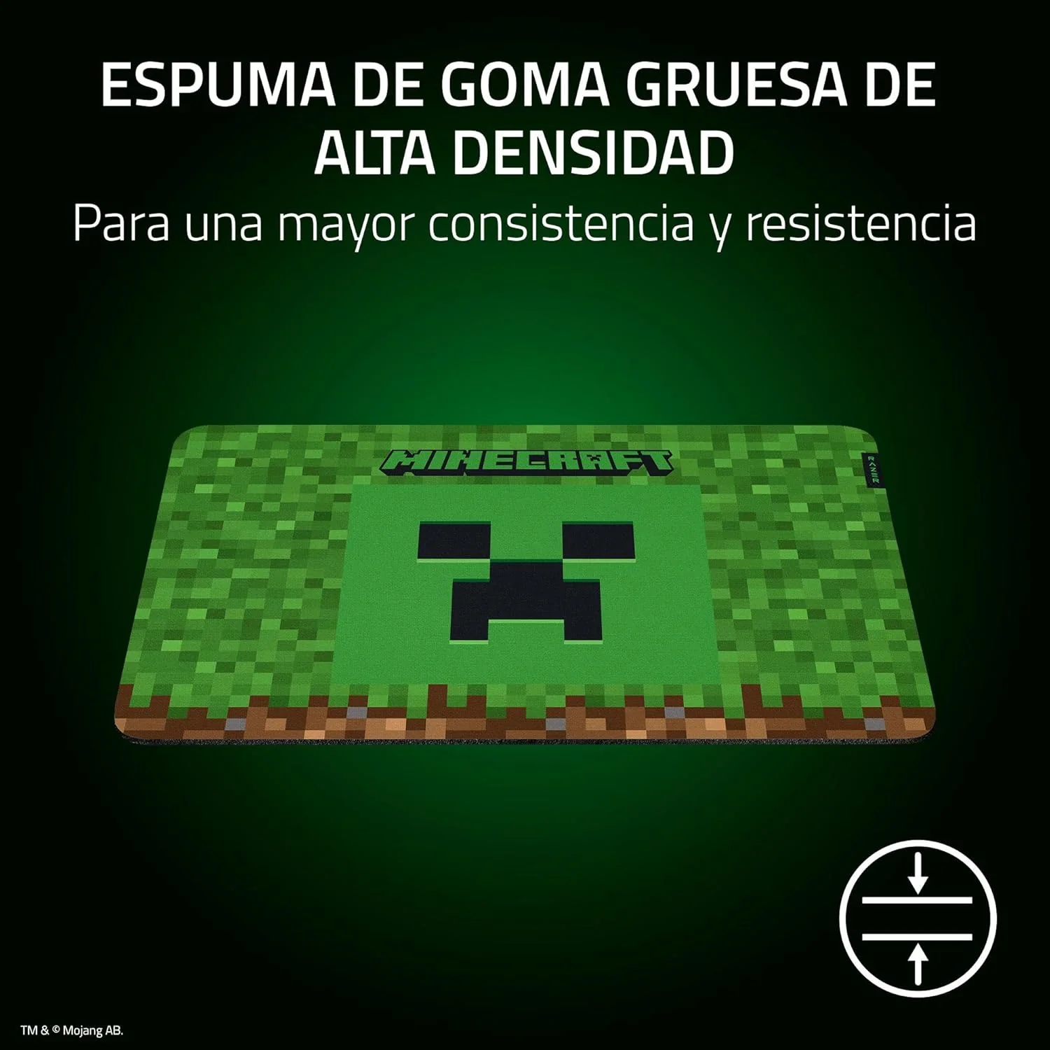 Tapete de rato gaming Razer Gigantus V2 Medium Minecraft Edition 360mm - Imagem 4