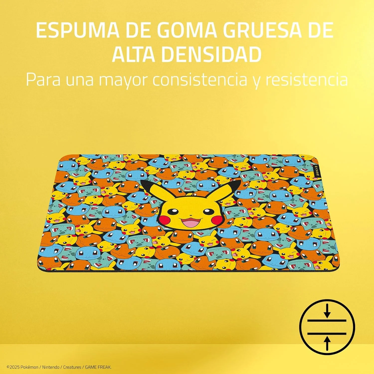Tapete de rato gaming Razer Gigantus V2 Medium Pokémon Kanto Starters 360mm - Imagem 3