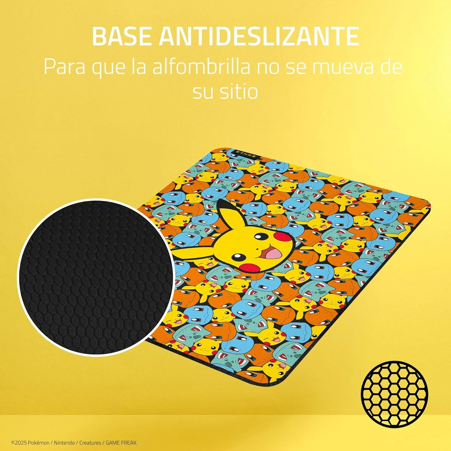 Tapete de rato gaming Razer Gigantus V2 Medium Pokémon Kanto Starters 360mm - Imagem 4