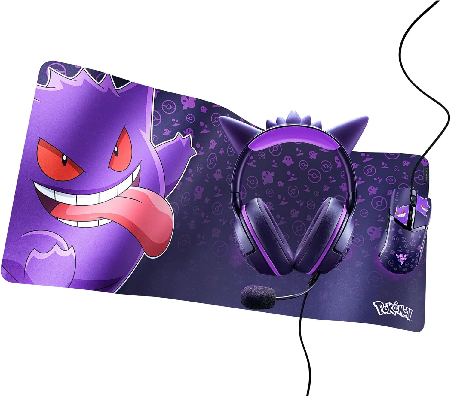 Tapete de Rato Gaming Razer Gigantus V2 XXL Edição Pokémon Gengar — 940x410mm - Imagem 8