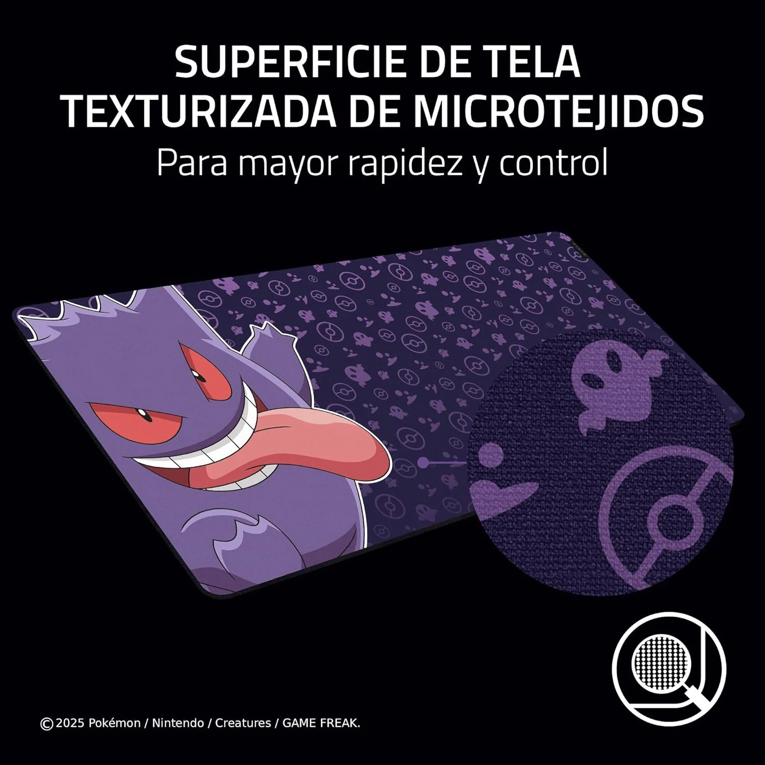 Tapete de Rato Gaming Razer Gigantus V2 XXL Edição Pokémon Gengar — 940x410mm - Imagem 2