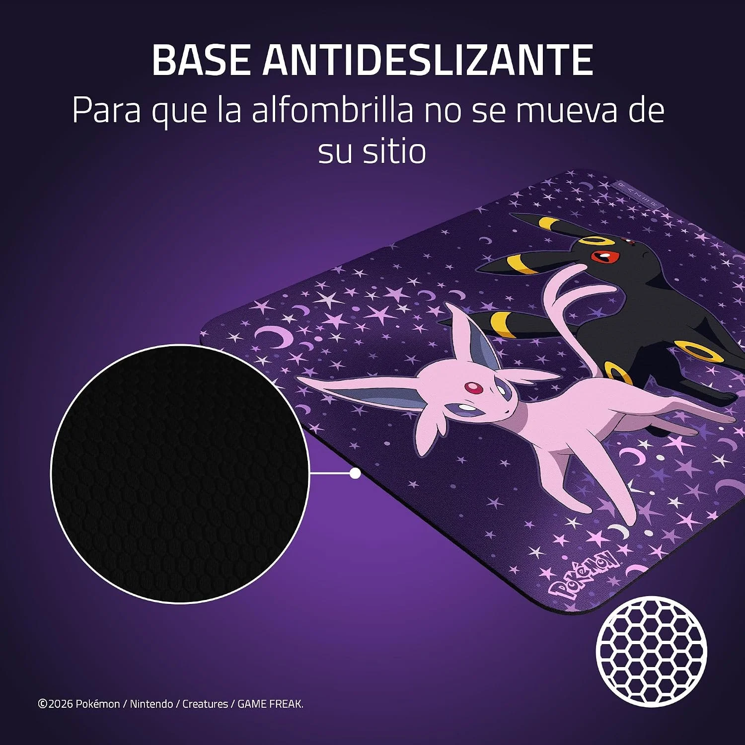 Tapete de Rato Gaming Razer Gigantus V2 Medium Edição Pokémon Espeon e Umbreon - Imagem 4