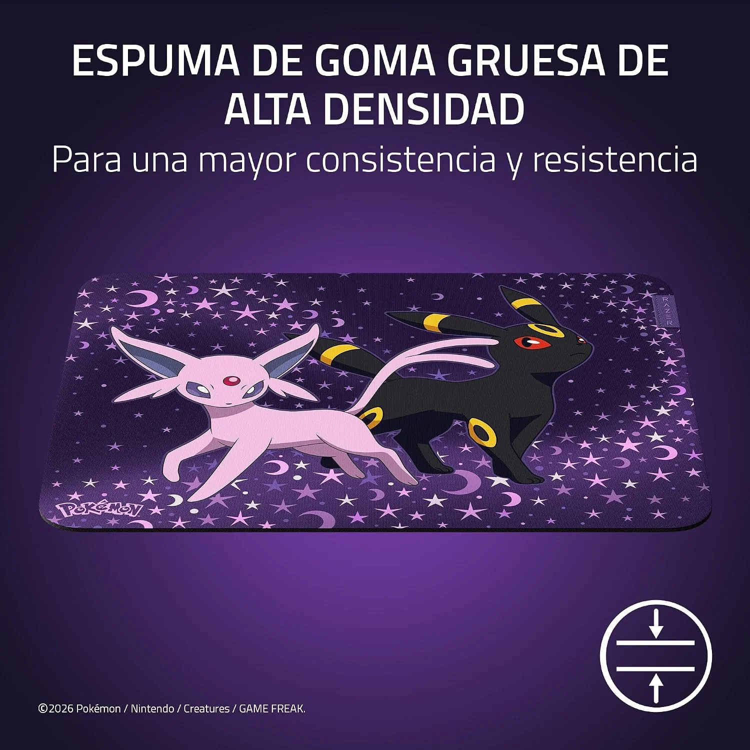 Tapete de Rato Gaming Razer Gigantus V2 Medium Edição Pokémon Espeon e Umbreon - Imagem 3
