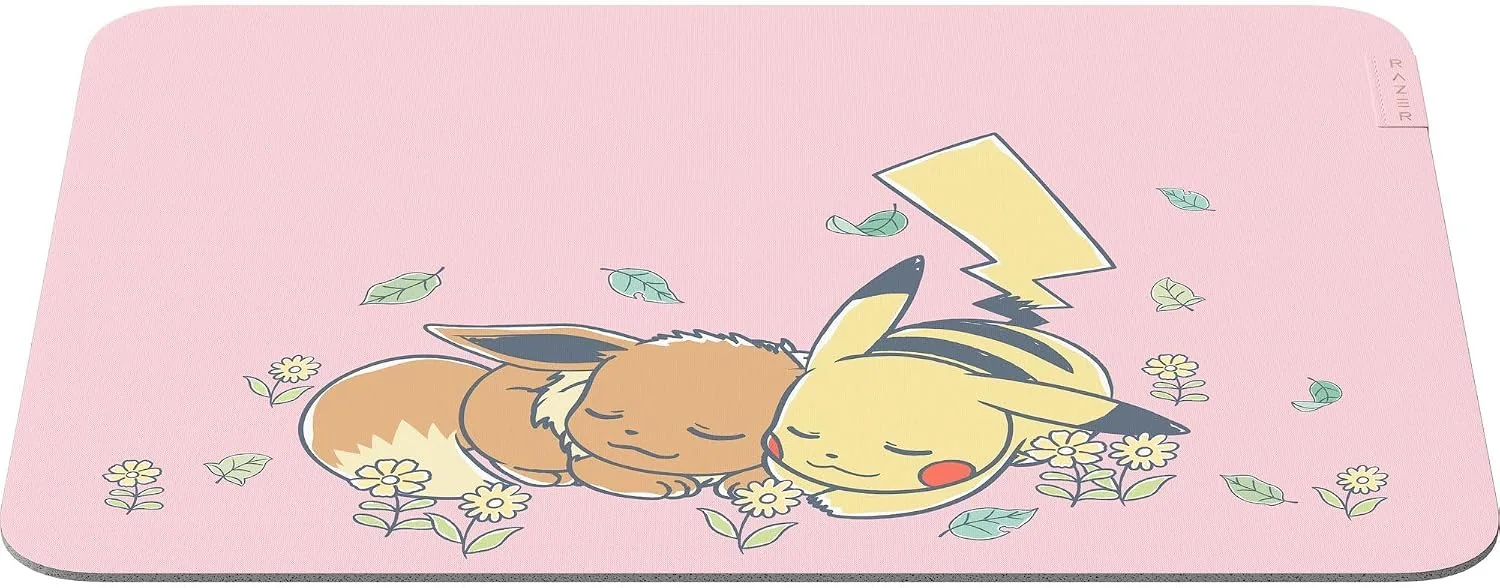 Tapete de Rato Razer Gigantus V2 Edição Pokémon Pikachu Eevee Medium Tecido Premium Colecionador - Imagem 6
