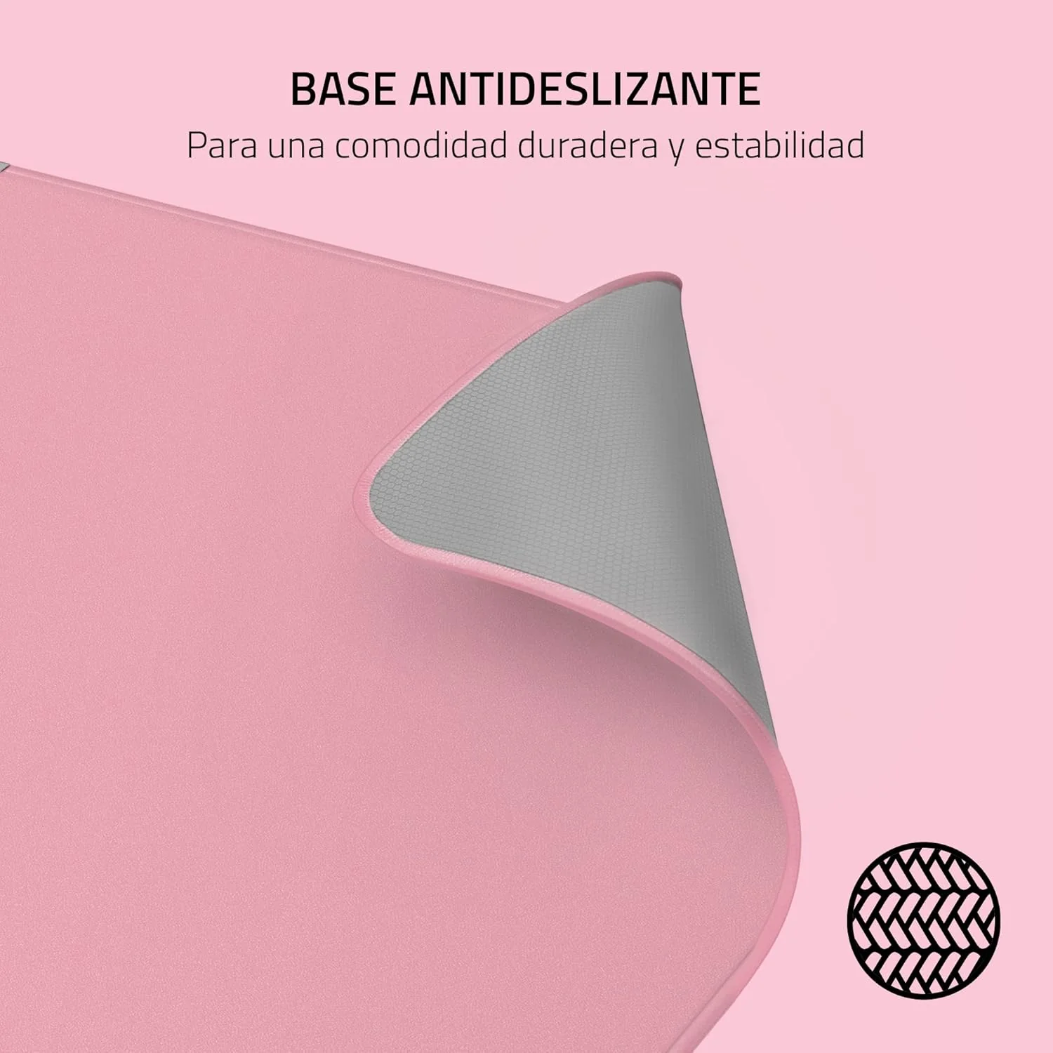 Tapete de rato gaming Razer Strider Quartz híbrido rosa 400x450mm - Imagem 3