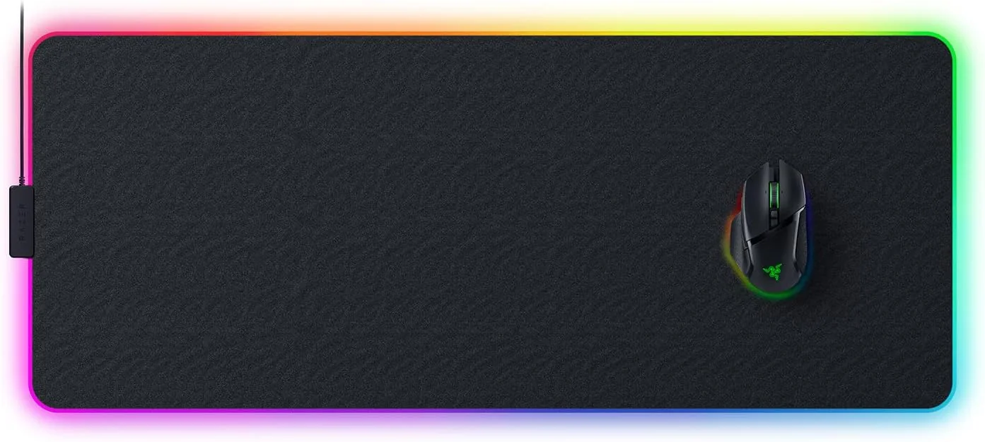 Tapete de rato gaming Razer Strider Chroma híbrido RGB 370x900mm USB - Imagem 2