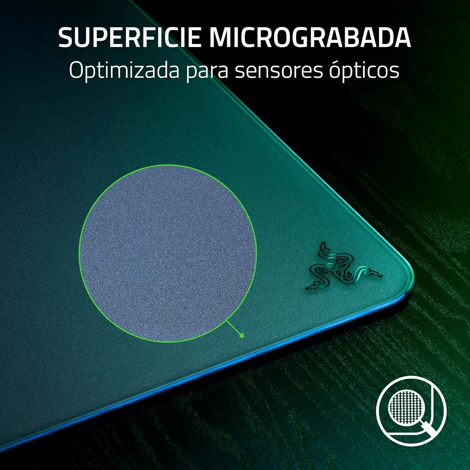 Tapete de Rato Gaming Razer Atlas — Vidro Temperado, Superfície Dura, Preto - Imagem 4