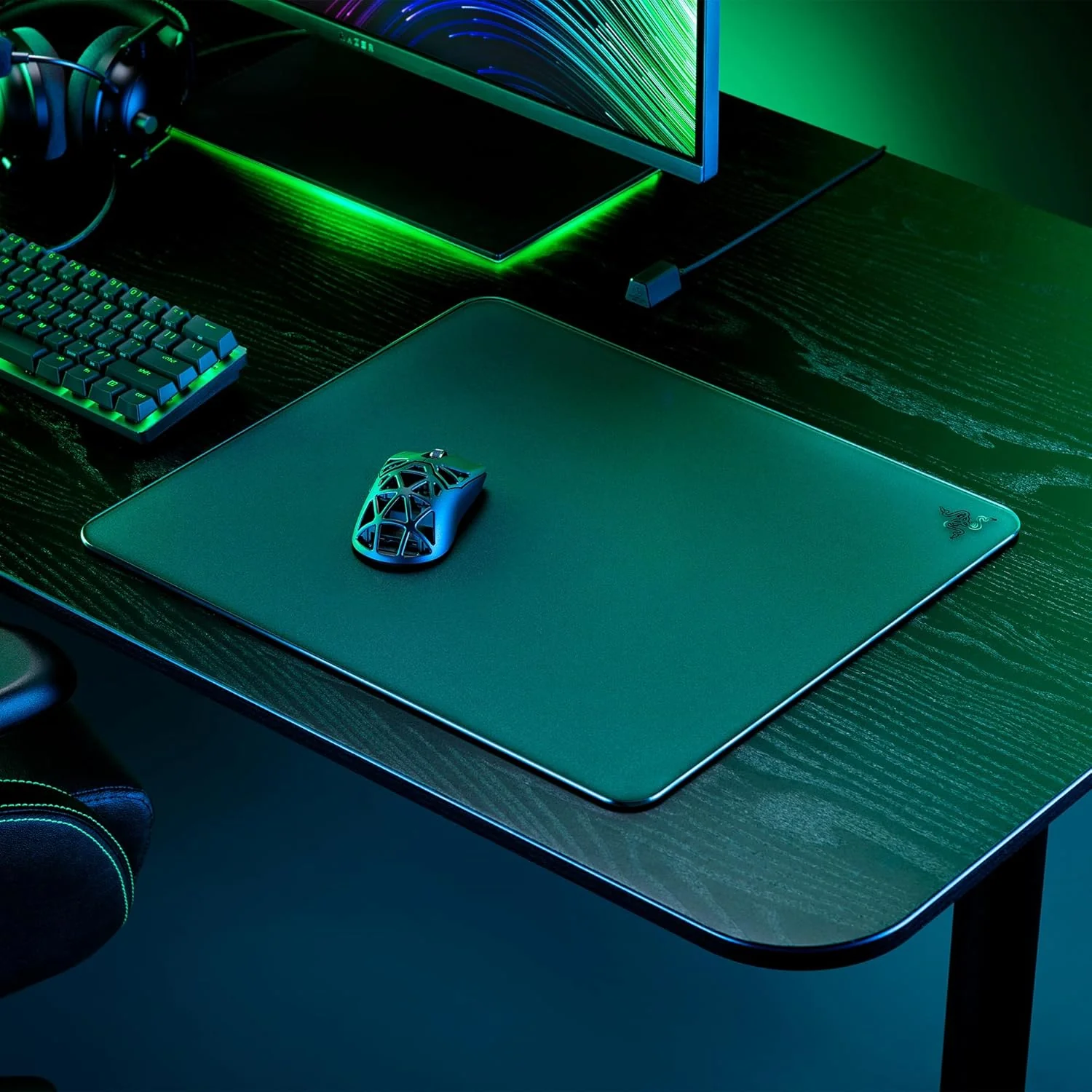 Tapete de Rato Gaming Razer Atlas — Vidro Temperado, Superfície Dura, Preto - Imagem 10