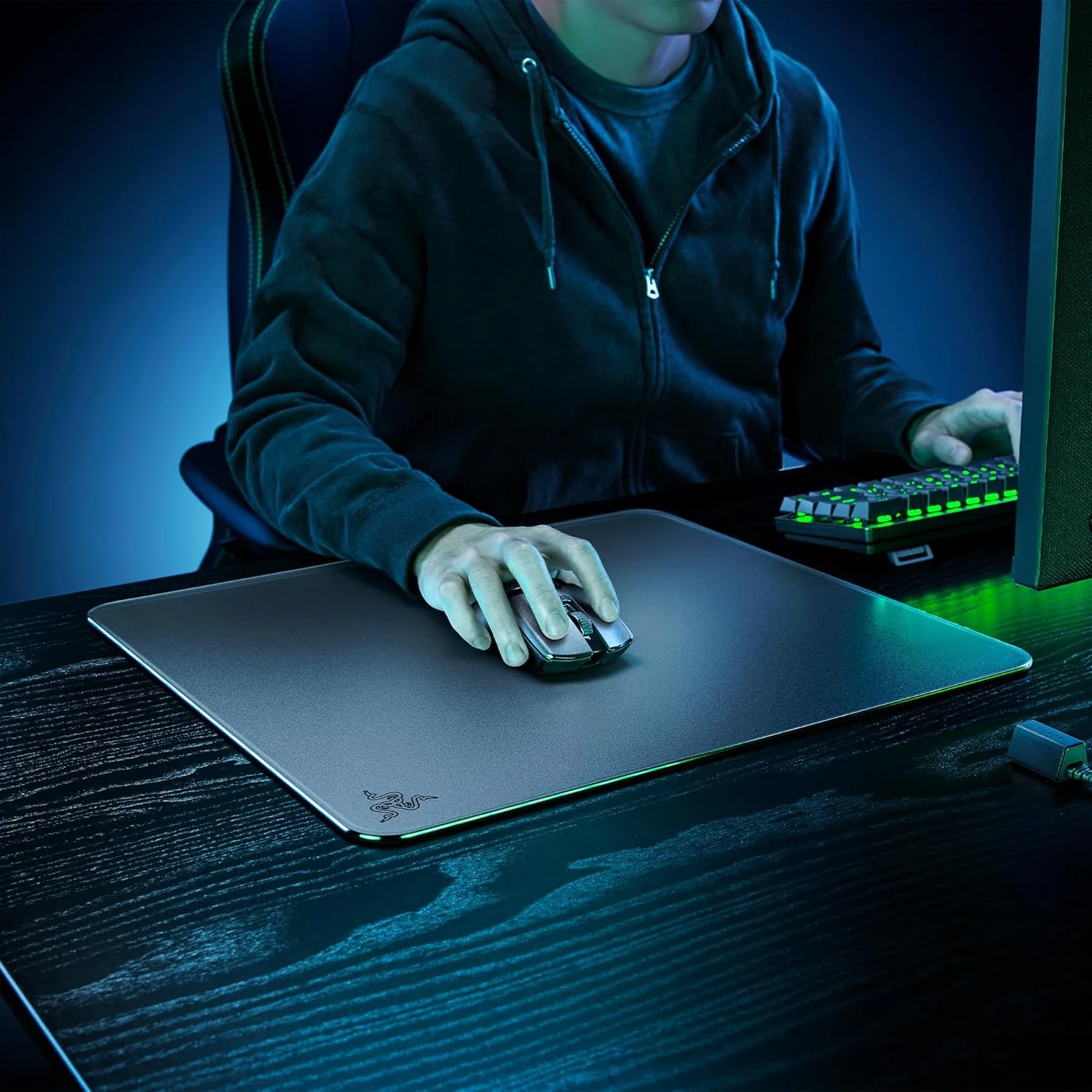 Tapete de Rato Gaming Razer Atlas — Vidro Temperado, Superfície Dura, Preto - Imagem 9
