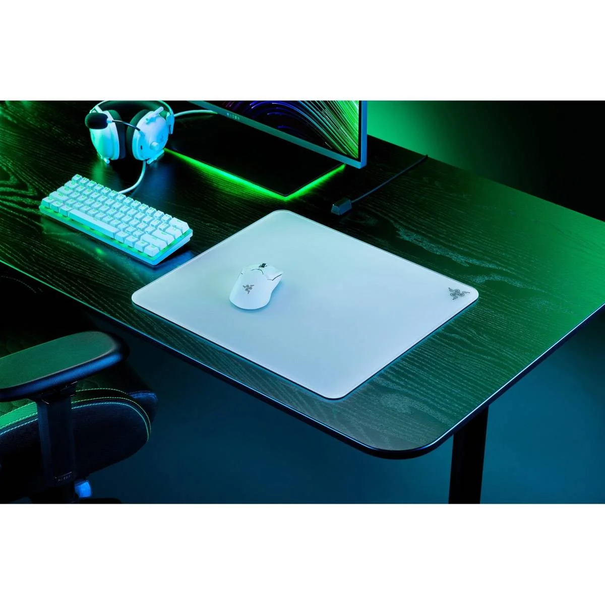 Tapete de Rato Gaming Razer Atlas – Branco, Superfície em Vidro - Imagem 4
