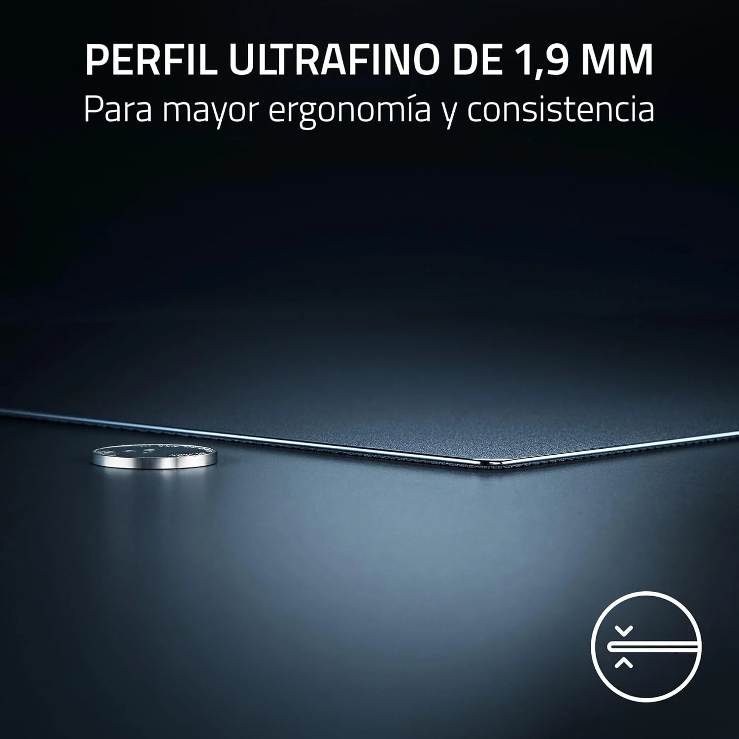 Tapete de Rato Razer Atlas Pro Vidro Macio Suave Toque Sedoso Anti-Deslizante para Gaming Profissional Preto - Imagem 2