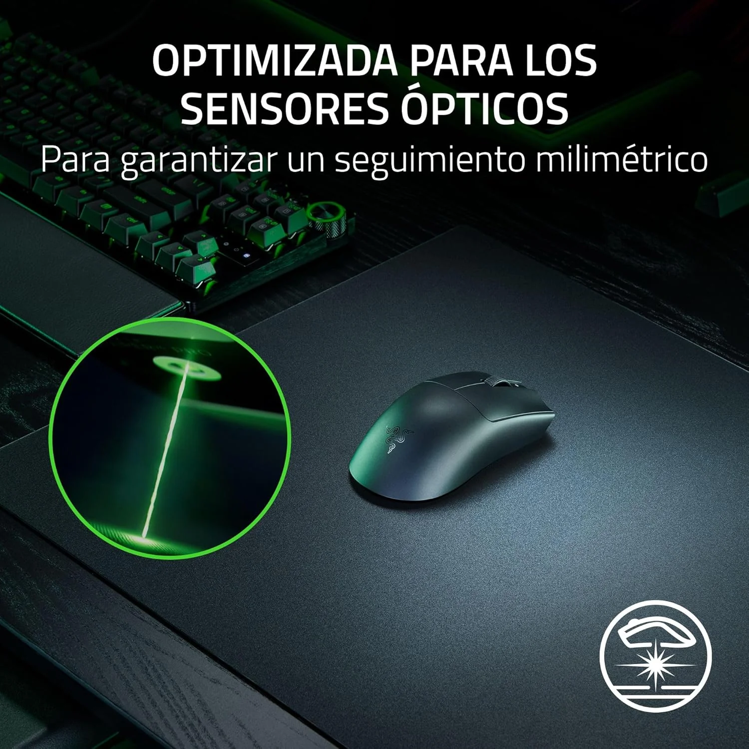 Tapete de Rato Razer Atlas Pro Vidro Macio Suave Toque Sedoso Anti-Deslizante para Gaming Profissional Preto - Imagem 4