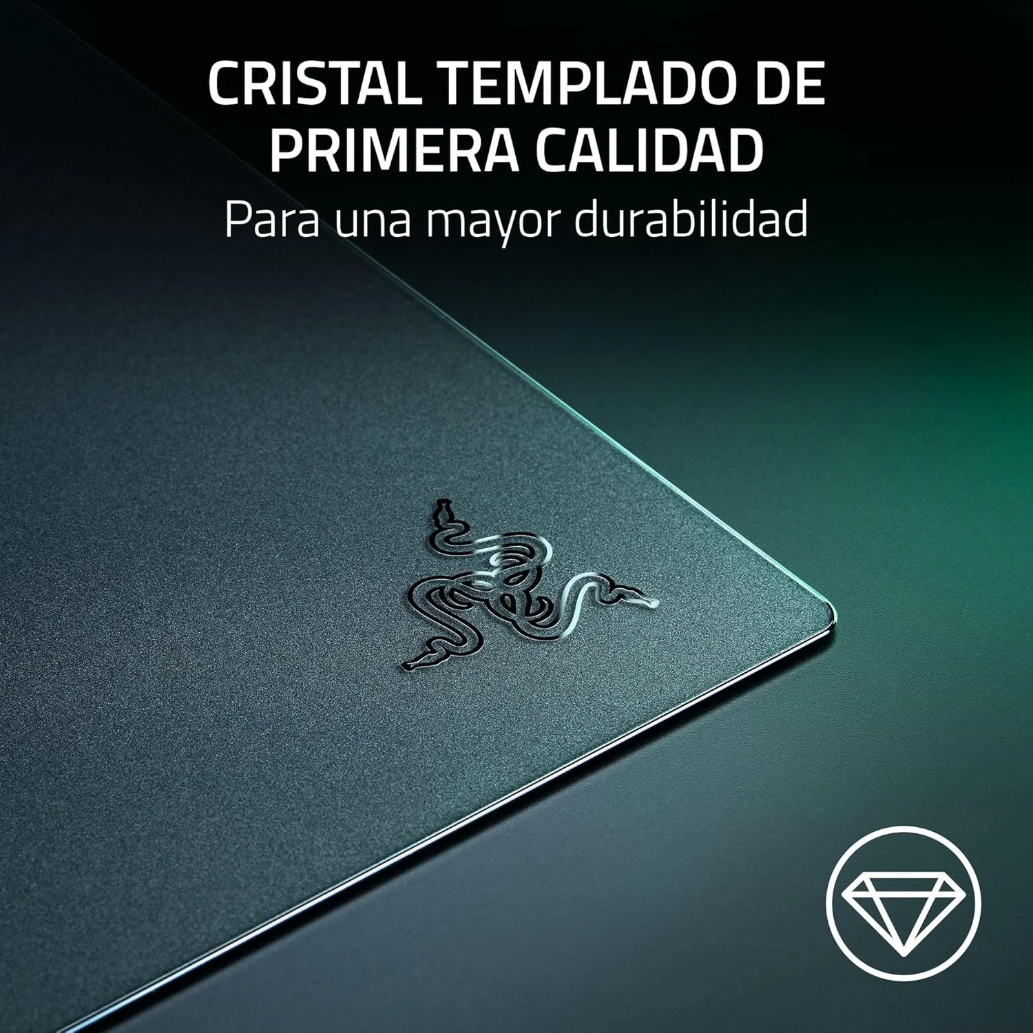 Tapete de Rato Razer Atlas Pro Vidro Macio Suave Toque Sedoso Anti-Deslizante para Gaming Profissional Preto - Imagem 3