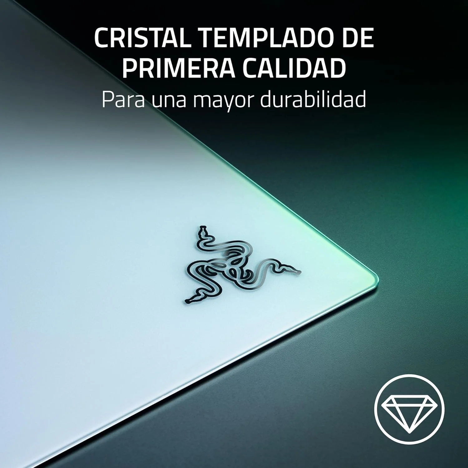 Tapete de Rato Gaming Razer Atlas Pro Vidro Branco Premium - Imagem 3