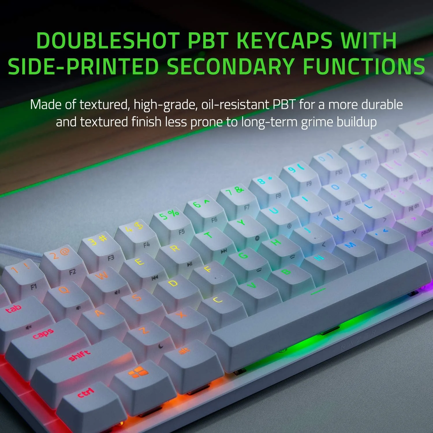 Teclado Gaming Mecânico Razer Huntsman Mini Mercury Purple Switch US - Imagem 4