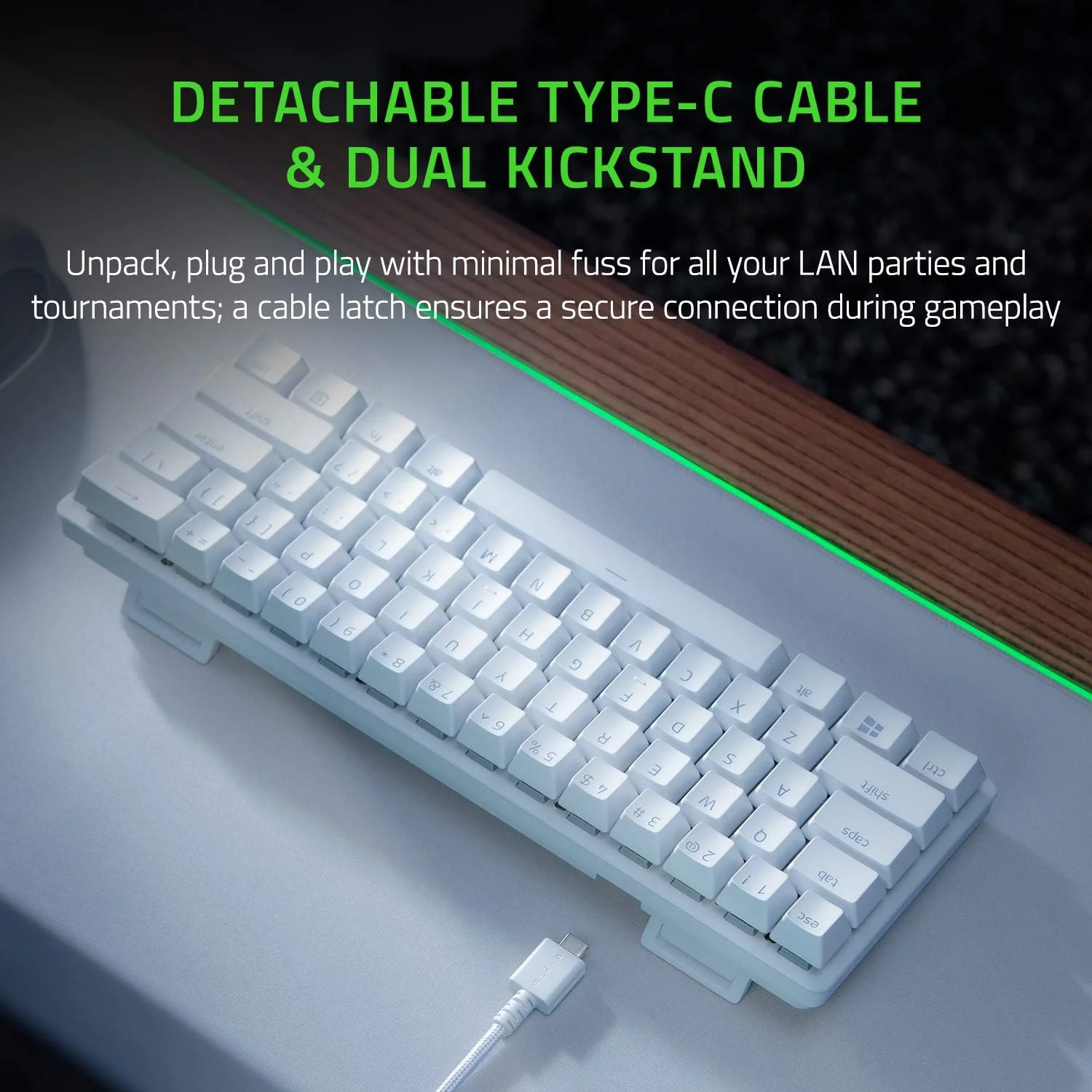 Teclado Gaming Mecânico Razer Huntsman Mini Mercury Purple Switch US - Imagem 5