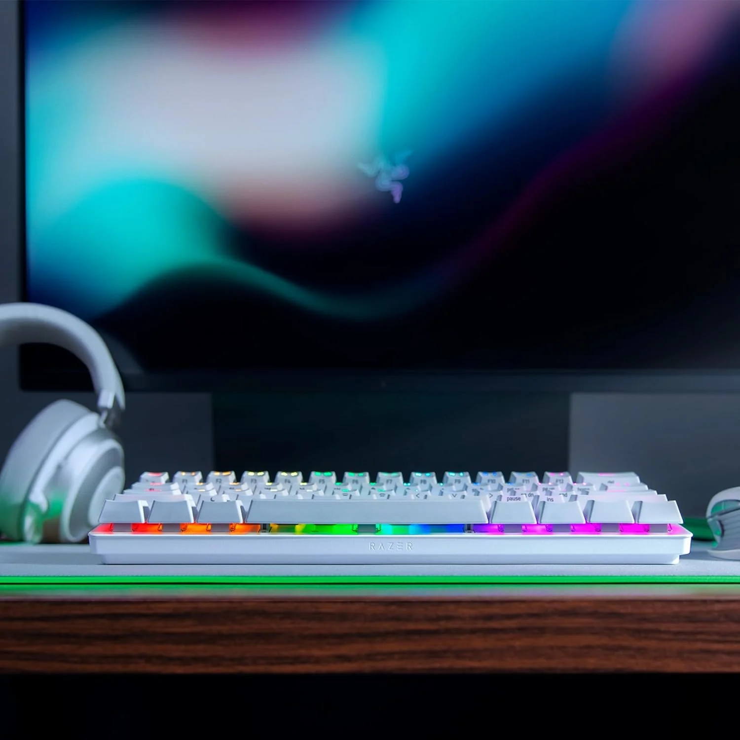 Teclado Gaming Mecânico Razer Huntsman Mini Mercury Purple Switch US - Imagem 9