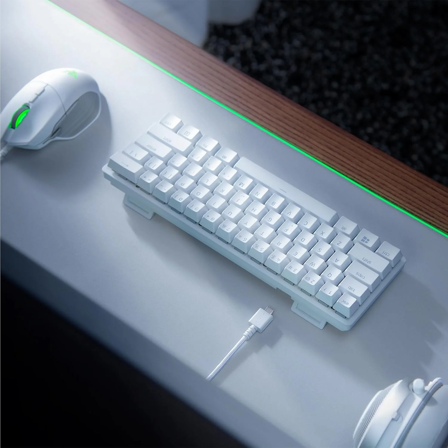 Teclado Gaming Mecânico Razer Huntsman Mini Mercury Purple Switch US - Imagem 8